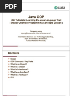 Java OOP: (SE Tutorials: Learning The Java Language Trail: Object-Oriented Programming Concepts Lesson)