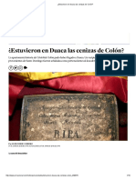 ¿Estuvieron en Duaca Las Cenizas de Colón