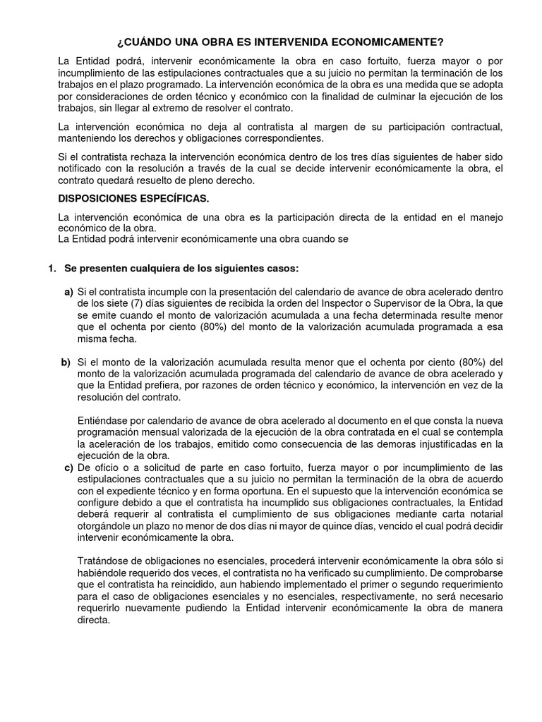 Intervención Económica en Obras | PDF | Gobierno