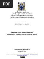 Gecileno L. de Oliveira - Integração Entre Os Intrumentos de Planejamento (2006, Monografia)