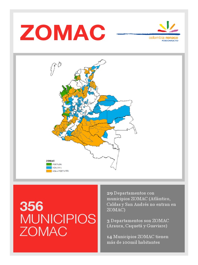 Municipios ZOMAC en Colombia | PDF | Colombia | Violencia