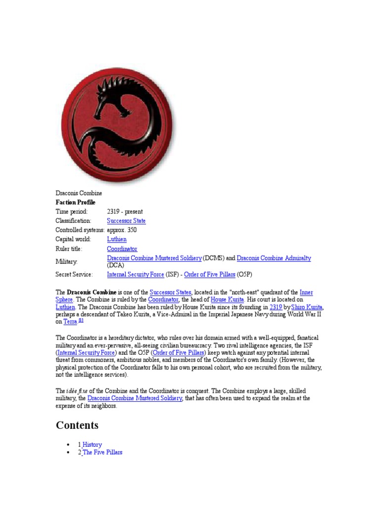 Draconis Combine PDF Confucianism Trade