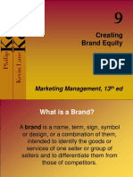 Creating Brand Equity: Marketing Management, 13 Ed