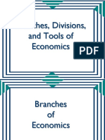 Branches, Divisions, and Tools of Economics