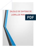 Calculo de Cantidad de Ladrillos para Muros