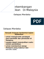 (Nota) Perkembangan Pendidikan Di Malaysia Selepas Merdeka