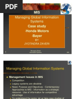 Download MIS - Honda and Bayer case study by Digital Vivekananda - Digital Library by Jyoti SN41554242 doc pdf