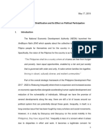 Philippine Social Stratification and Its Effect on Political Participation