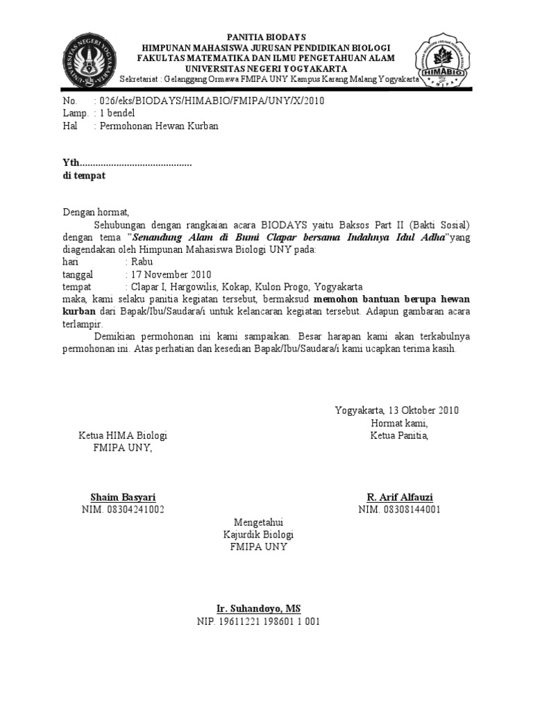 1 SURAT PERMOHONAN DONATUR