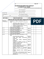 Pre-Departurei Nspecti Oncheckli ST Domesti COI Ltanker: Completeandvali Dshi Psafetycerti FI Catesanddocuments