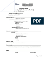 Manifestação (Em Processo de Registro) Petição de Marca