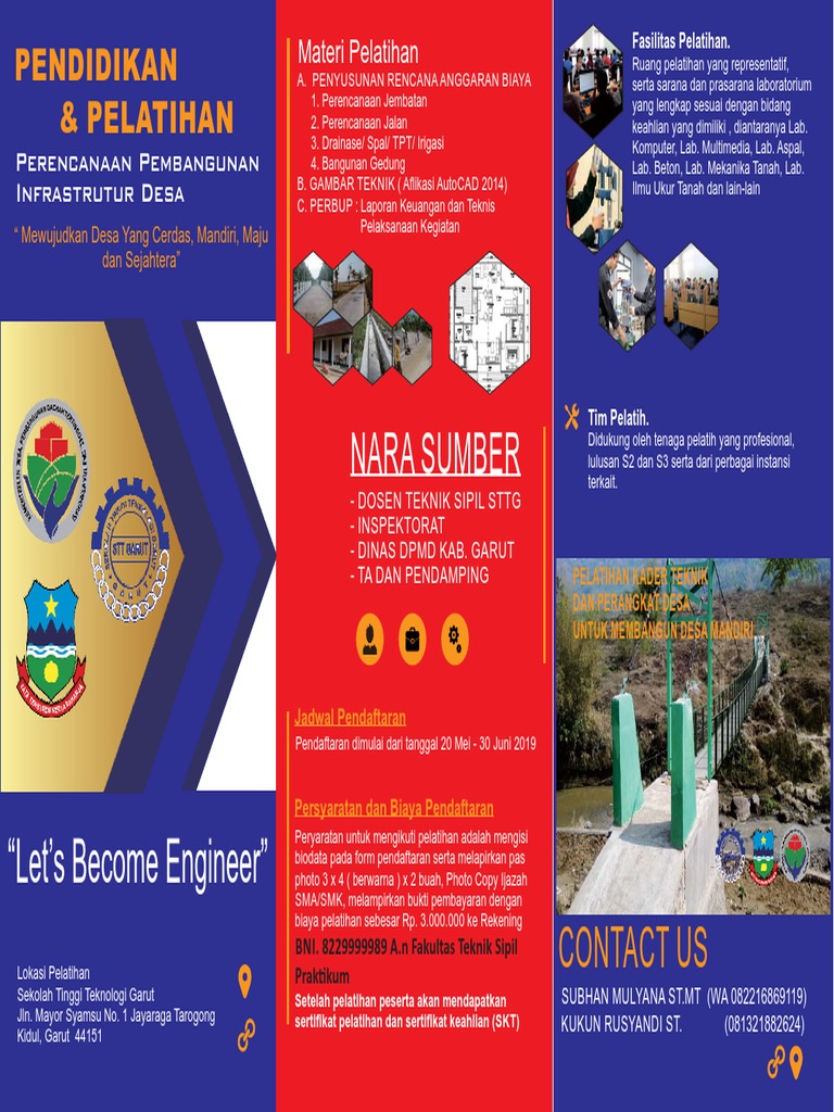 Contoh Brosur Kegiatan Pelatihan Terupdate