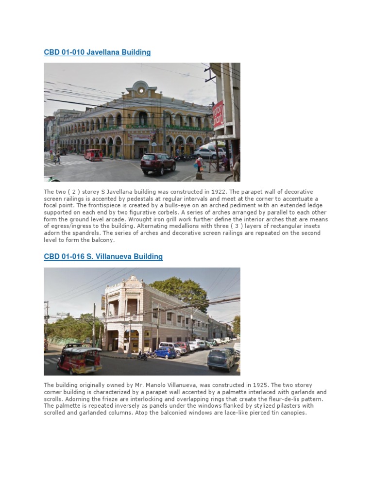 Overview of Historical Buildings CBD 01 | PDF | Column | Architectural ...