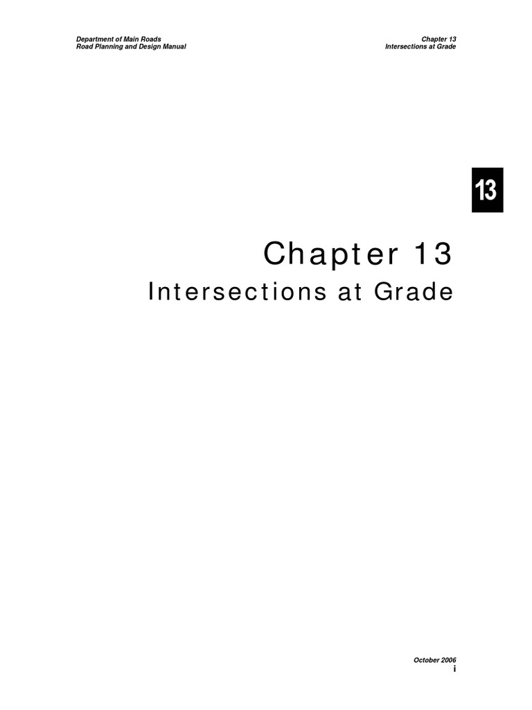 Road Intersection Design Guide | PDF | Traffic | Intersection (Road)