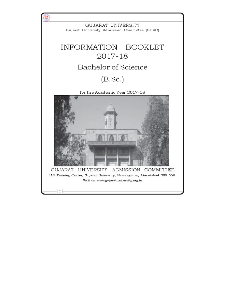 BSC Admission Booklet - OLD - 2018-19 | PDF | University And College ...