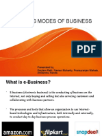 Emerging Modes of Business: Presensted By, Gautam Rath, Naman Mohanty, Pranayranjan Mahala, Amitanshu Nanda