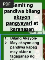 Gamit NG Pandiwa Bilang Aksyon Pangyayari at Karanasan