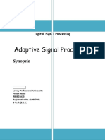 Adaptive Signal Processing: Synopsis
