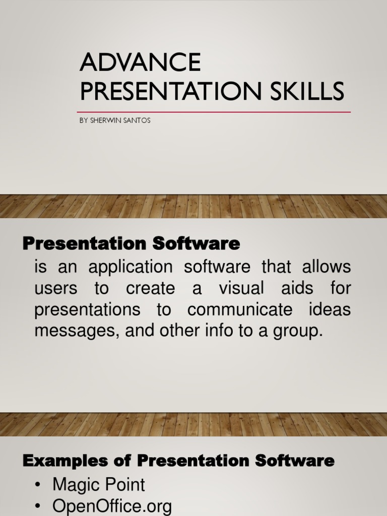 Advanced Presentation Skills Overview | PDF | Microsoft Power Point ...