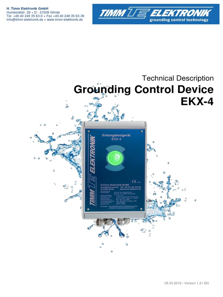 EKX-4 Grounding Control Device Overview | PDF | Electrostatics ...