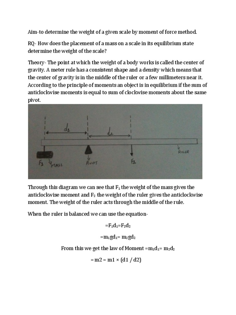 Scale Balance | PDF | Weight | Mass