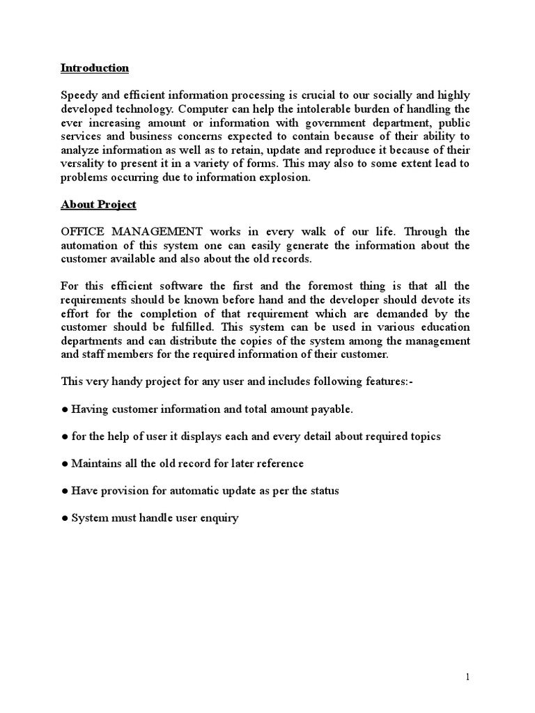 Office Management System A Java Project | PDF | Java (Programming ...