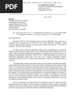 DoJ Letter To Judge Furman