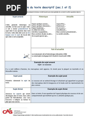 Exemple De Sujet Amene Pose Et Divise
