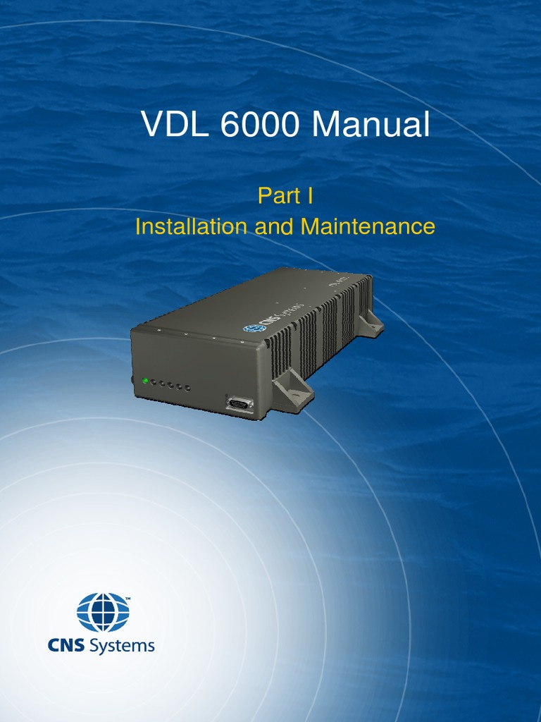 VDL 6000 Installation Manual | PDF | Coaxial Cable | Very High Frequency