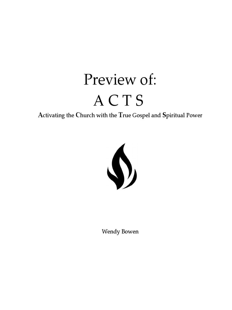 Acts Preview - Introduction | PDF | Acts Of The Apostles | Gospel Of Luke