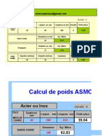 Calcul de Poids Acier Et Acier Inoxydable