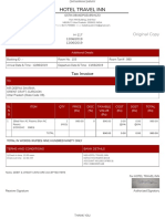 Hotel Travel Inn: Tax Invoice