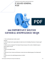 300 Important Solved General Knowledge Mcqs - Gcaol