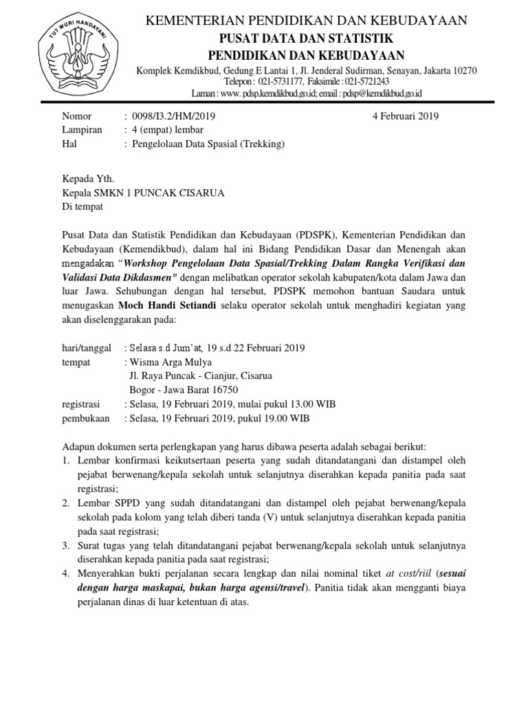 Contoh Surat Tugas Dinas