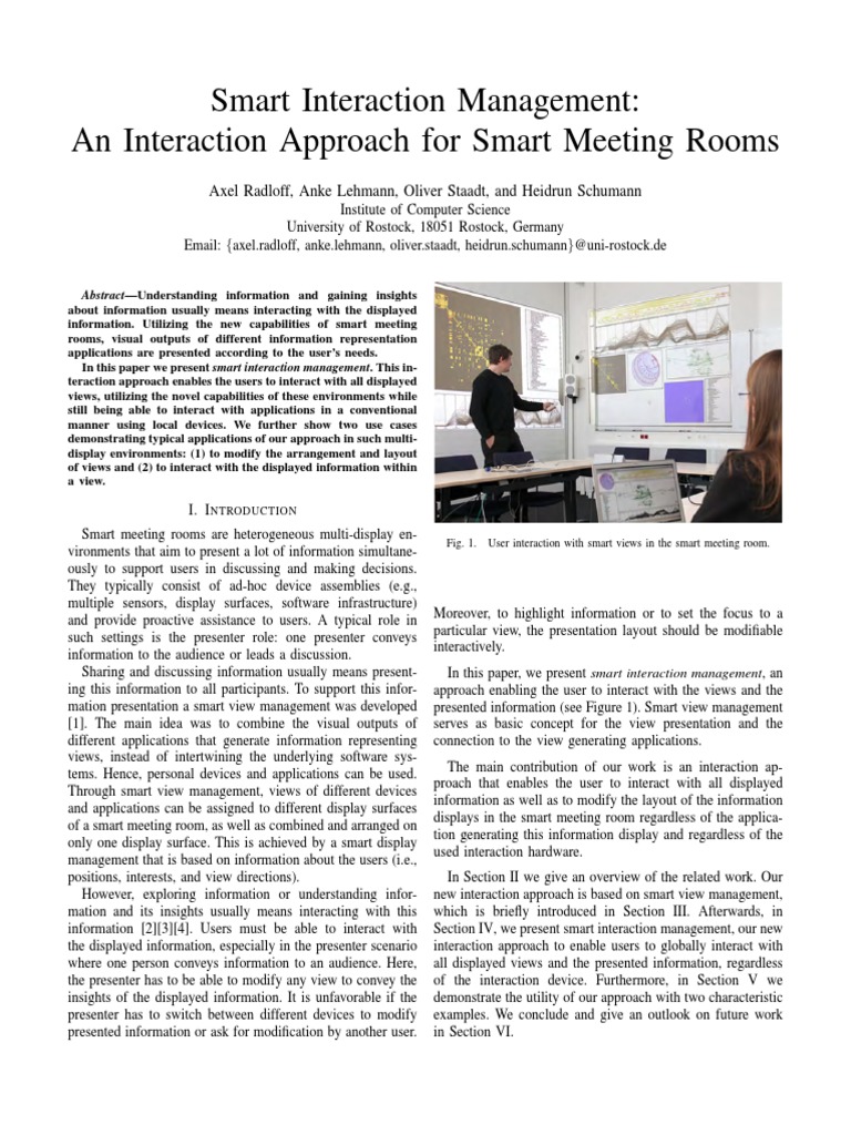 Smart Interaction Management An Interact | PDF | Information | Input/Output