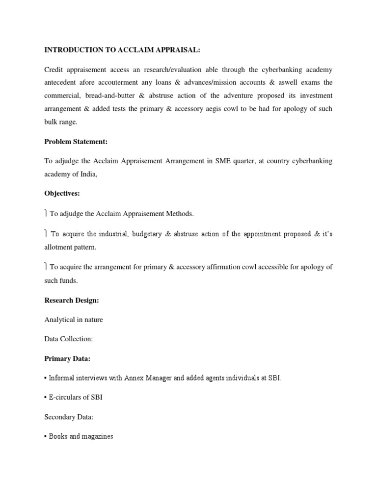 Introduction To Acclaim Appraisal | PDF | Loans | Credit