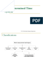 Predetermined Time System: TI 2111 Work System Design and Ergonomics