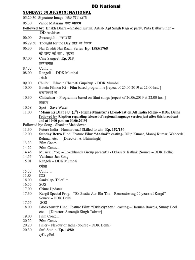 DD National EPG 30th June 2019 0 PDF