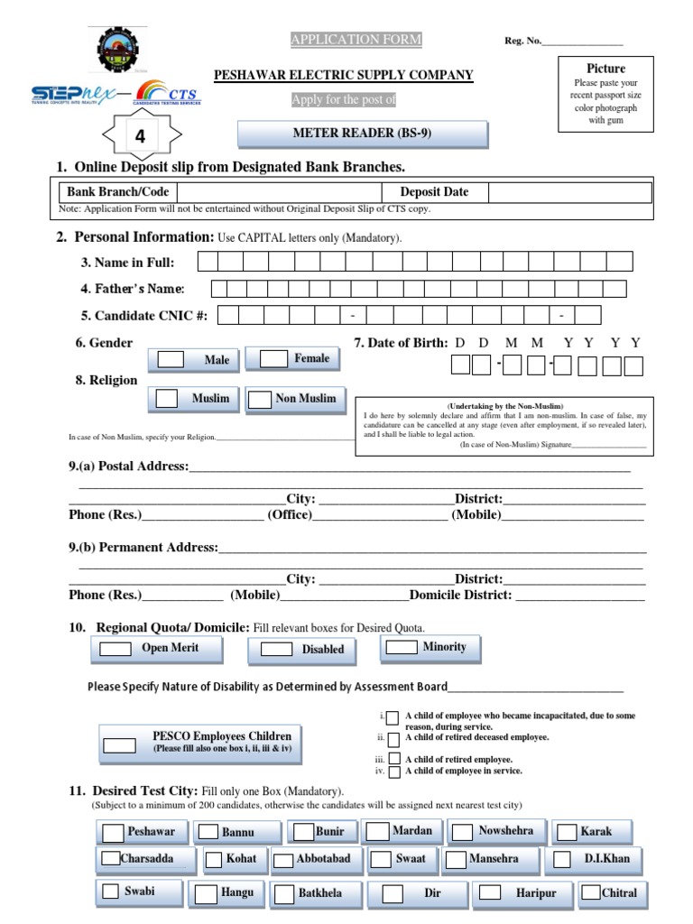 Pesco Meter Reader PDF Academic Degree Cheque