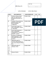 List of Exhibits (Form 19) : File Tab - Date File No