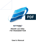 User's Manual Mizar v2.0 50w FM Transmitter