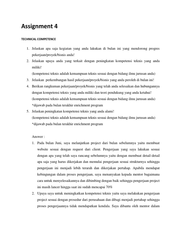 (2001564186) Assignment Bulan 4 - IN CS RS EN | PDF