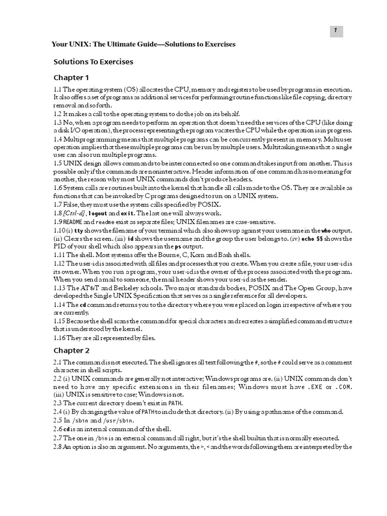 Your UNIX Linux The Ultimate Guide 3rd Edition by Sumitabha Solution ...