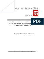 La Deuda Argentina: Historia, Default y Reestructuracion
