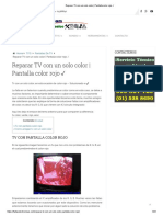 Reparar TV Con Un Solo Color - Pantalla Color Rojo