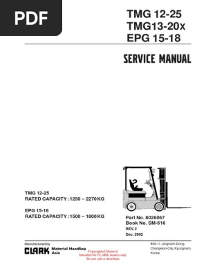 Montacargas SERVIS MANUAL SM-616 | PDF | Elevator | Truck