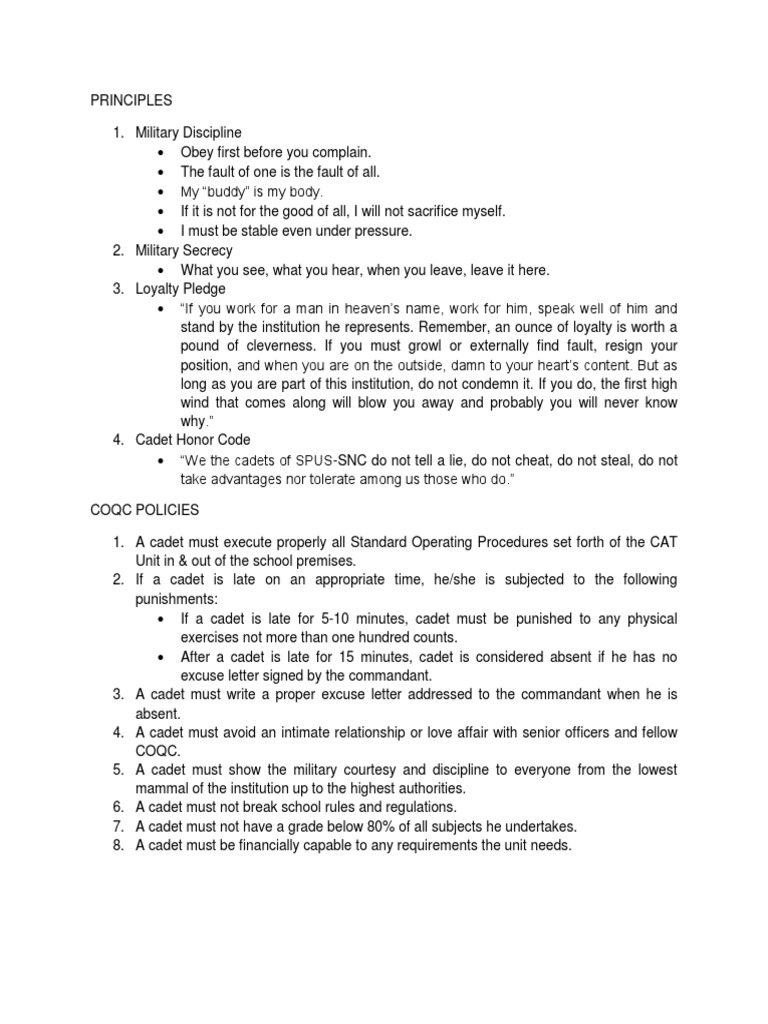 Sop Military Meaning