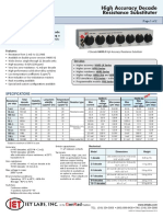 High Accuracy Decade Resistance Substituter