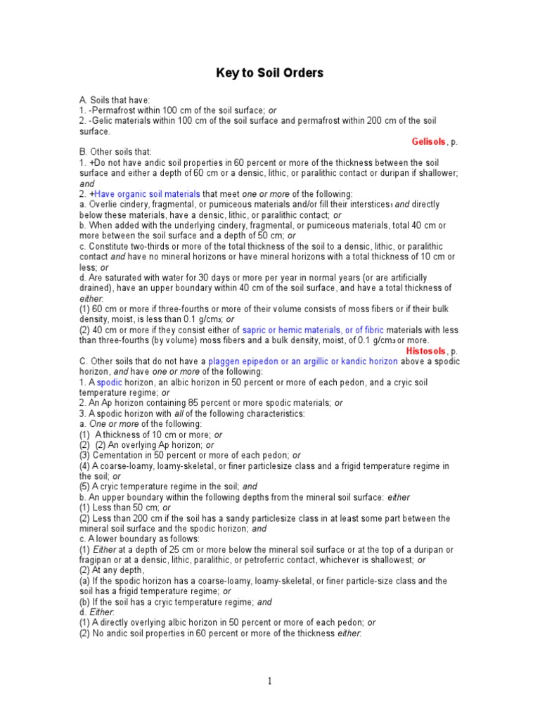 Soil Orders Classification Guide | PDF | Sustainable Gardening | Soil