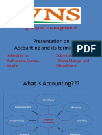 Group of Management: Presentation On Accounting and Its Terminologies